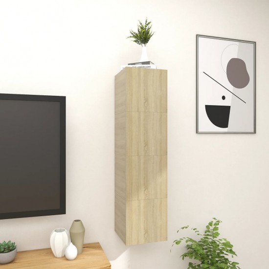 Sieninės televizoriaus spintelės, 4vnt., ąžuolo, 30,5x30x30cm