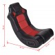 Supama kėdė, juoda ir raudona, garso jungtis, dirbtinė oda