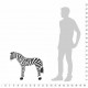 Stovintis pliušinis žaislas zebras, juodas ir baltas, XXL