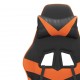 Pasukama žaidimų kėdė su pakoja, juoda/oranžinė, dirbtinė oda