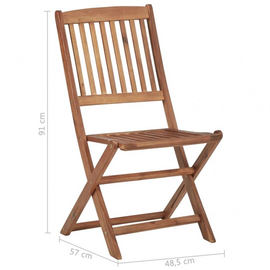 Sulankstomos lauko kėdės, 6vnt., akacijos medienos masyvas
