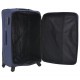 Minkštų lagaminų su ratukais komplektas, 3vnt., tamsiai mėlyna