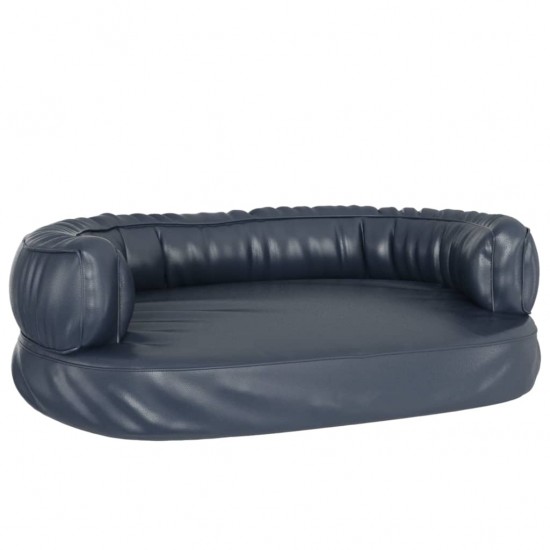 Ergonomiška lova šunims, tamsiai mėlyna, 75x53cm, dirbtinė oda