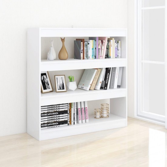 Spintelė knygoms/kambario pertvara, balta, 100x30x103cm