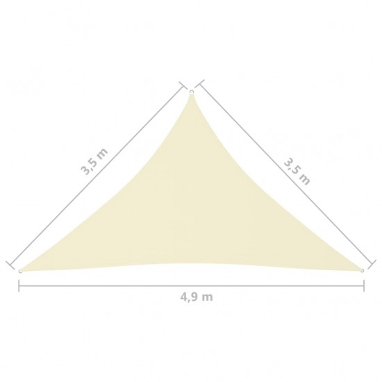 Uždanga nuo saulės, kreminė, 3,5x3,5x4,9m, oksfordo audinys