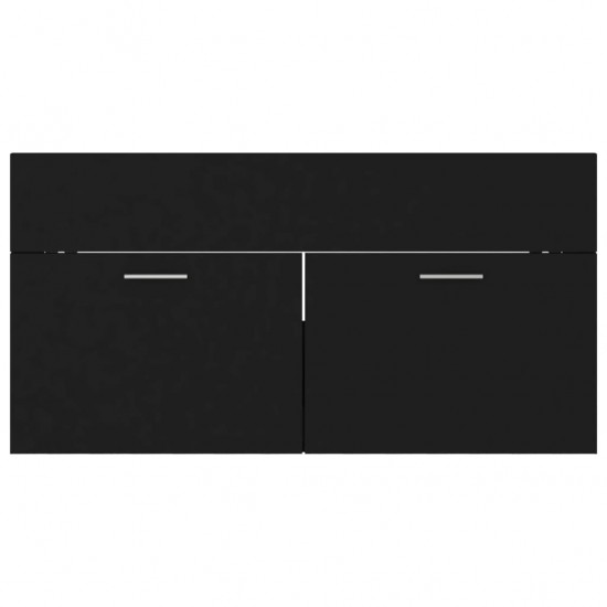 Spintelė praustuvui, juodos spalvos, 90x38,5x46cm, MDP