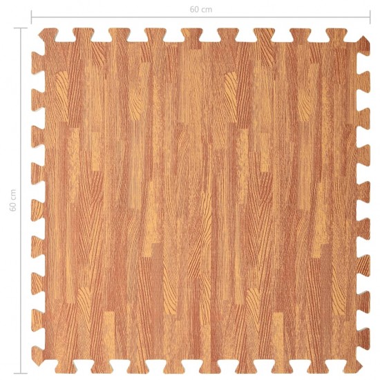 Kilimėliai, 12vnt., EVA putos, 4,32m², su medienos raštais