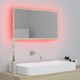 Vonios kambario LED veidrodis, ąžuolo, 80x8,5x37cm, akrilas