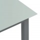 Sodo stalas, šviesiai pilkos, 80x80x74cm, aliuminis ir stiklas