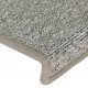 Laiptų kilimėliai, 15vnt., baltos ir pilkos spalvos, 65x21x4cm