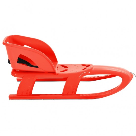 Rogės su sėdyne, raudonos, 102,5x40x23cm, polipropilenas