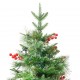 Kalėdų eglutė su LED/kankorėžiais, žalia, 225cm, PVC ir PE