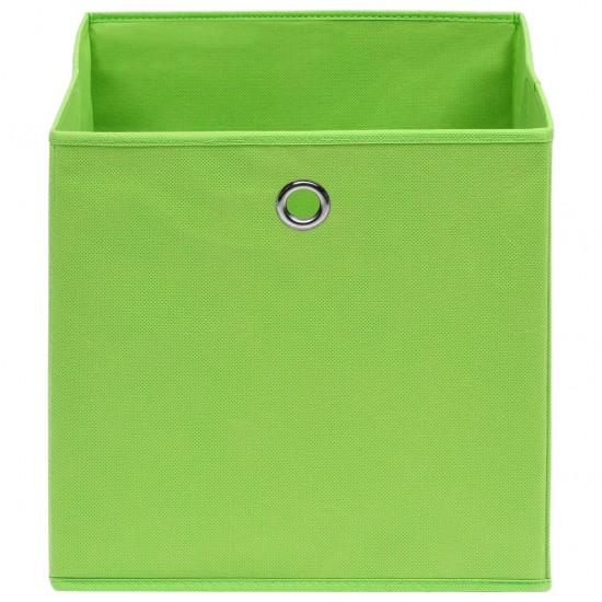 Daiktadėžės, 10vnt., žalios spalvos, 32x32x32cm, audinys