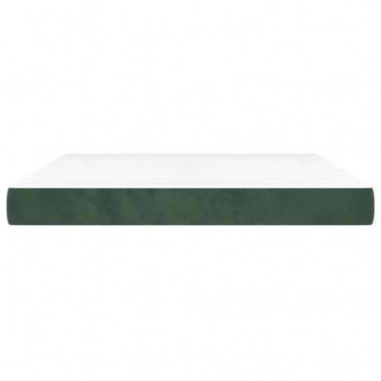 Spyruoklinis čiužinys, tamsiai žalias, 180x200x20 cm, aksomas