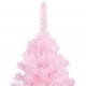 Dirbtinė Kalėdų eglutė su LED/žaisliukais, rožinė, 120cm, PVC