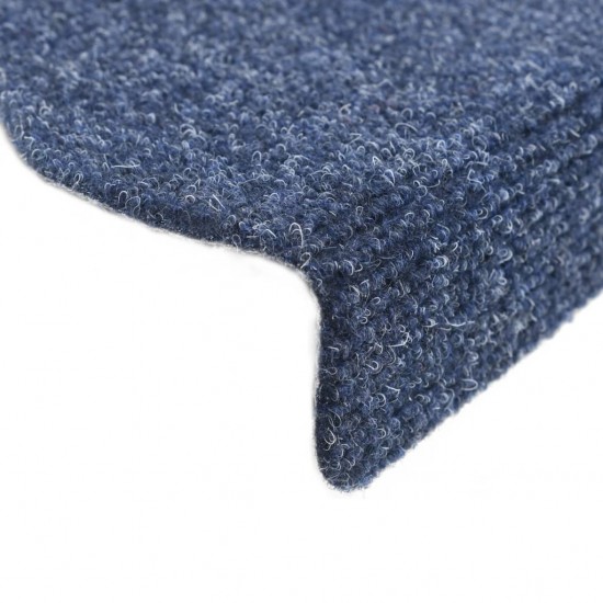 Lipnūs laiptų kilimėliai, 10vnt., mėlynos spalvos, 65x21x4cm