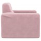 Vaikiška sofa, rožinės spalvos, minkštas pliušas