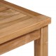 Sodo stalas, 80x80x77cm, tikmedžio medienos masyvas