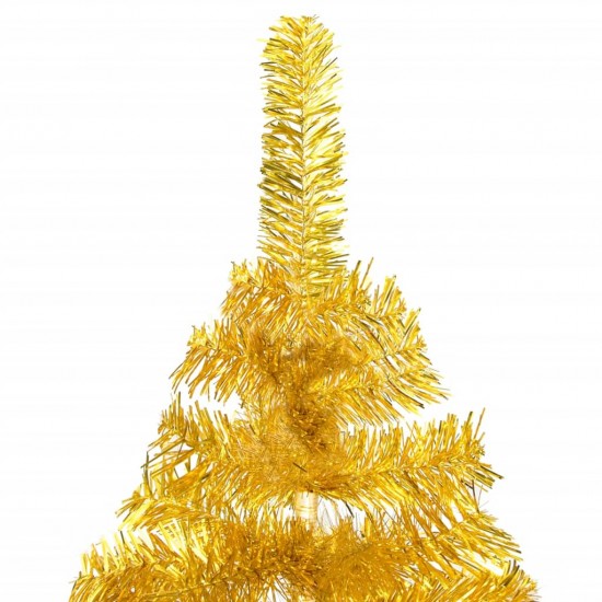 Dirbtinė Kalėdų eglutė su stovu, auksinės spalvos, 240cm, PET