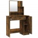 Kosmetinis staliukas su veidrodžiu, ąžuolo, 86,5x35x136cm