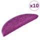 Laiptų kilimėliai, 10vnt., violetinės spalvos, 56x17x3cm