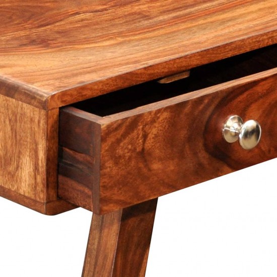 Konsolinis staliukas su 3 stalčiais, 76 cm, masyvi akac. med.