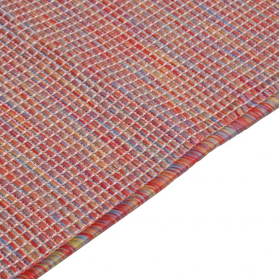 Lauko kilimėlis, raudonos spalvos, 80x150cm, plokščio pynimo