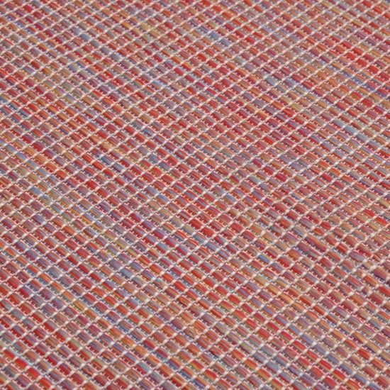 Lauko kilimėlis, raudonos spalvos, 80x150cm, plokščio pynimo