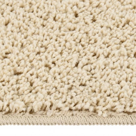 Shaggy tipo kilimėlis, kreminės spalvos, 80x150cm, neslystantis