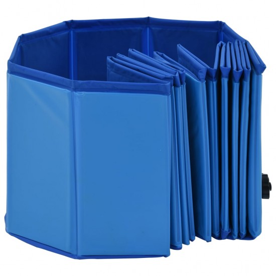 Sulankstomas baseinas šunims, mėlynos spalvos, 120x30cm, PVC