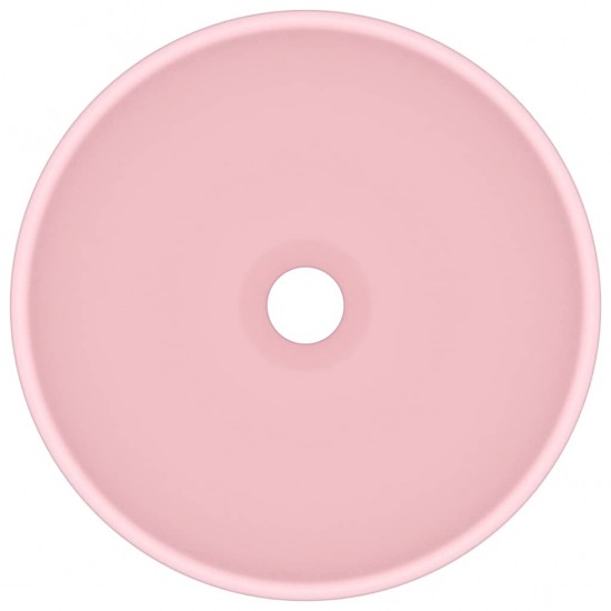 Prabangus praustuvas, matinis rožinis, 32,5x14cm, keramika
