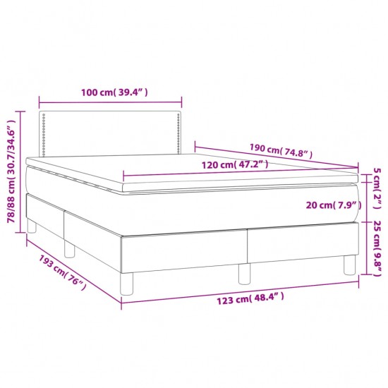 Galvūgalis su LED, taupe spalvos, 90x7x78/88cm, audinys