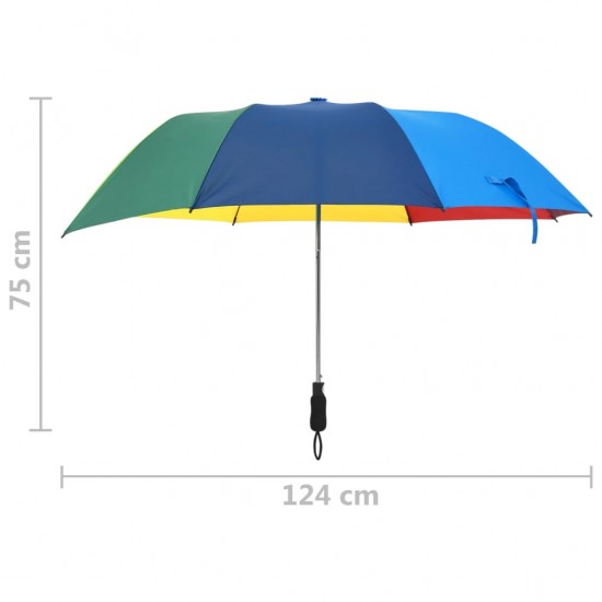 Automatinis sulankstomas skėtis, įvairių spalvų, 124cm