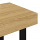 Kavos staliukas, šviesiai rudas/juodas, 90x45x40cm, MDF/geležis