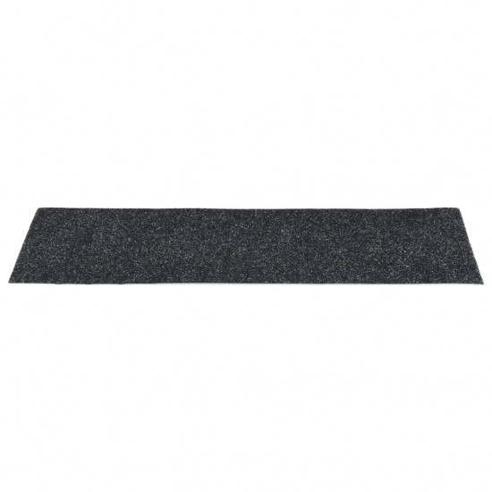 Lipnūs laiptų kilimėliai, 15vnt., juodi, 76x20cm, stačiakampiai