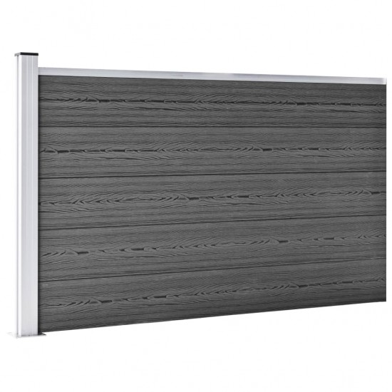 Tvoros segmentas, juodos spalvos, 175x105cm, WPC