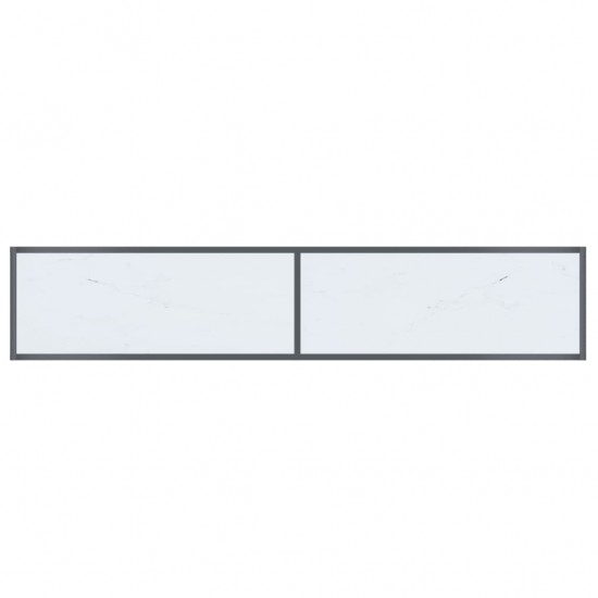 Konsolinis staliukas, baltas, 180x35x75,5cm, grūdintas stiklas