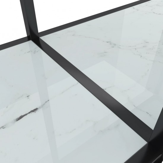 Konsolinis staliukas, baltas, 180x35x75,5cm, grūdintas stiklas