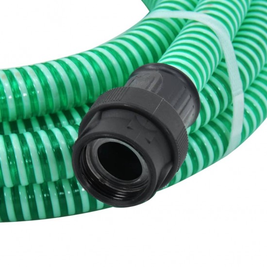Siurbimo žarna su PVC jungtimis, žalios spalvos, 4m, 22mm