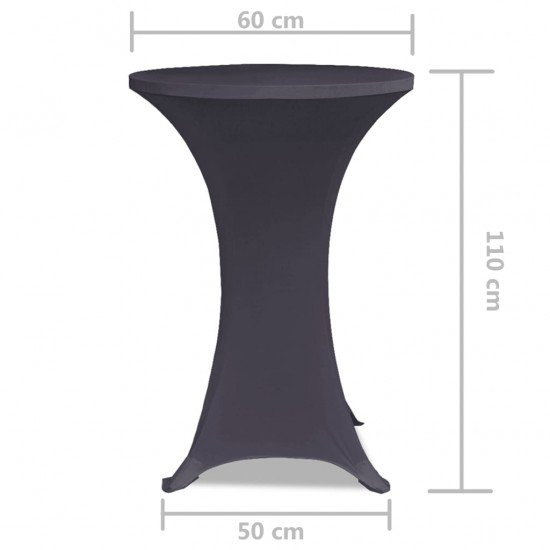 Tampri staltiesė, 2 vnt., Skersmuo 60 cm, Antracito spalvos