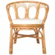 Valgomojo kėdė su pagalvėle, šviesiai ruda, natūralus ratanas ir linas