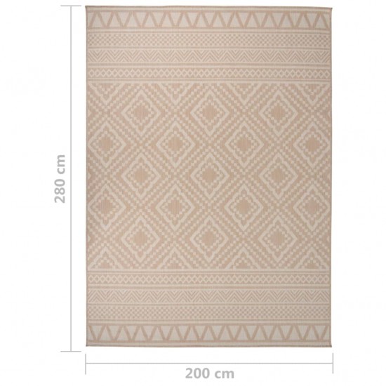 Lauko kilimėlis, rudos spalvos, 200x280cm, plokščio pynimo