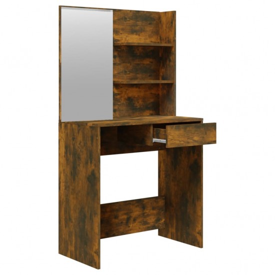 Kosmetinis staliukas su veidrodžiu, ąžuolo, 74,5x40x141cm