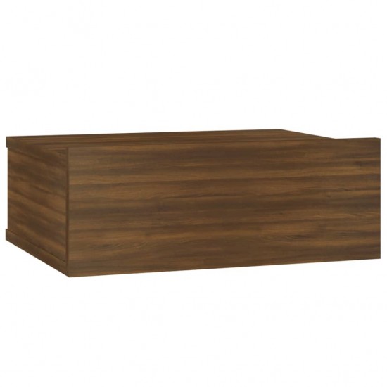Pakabinamas naktinis staliukas, rudas, 40x30x15cm, mediena