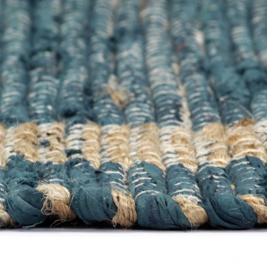 Kilimas, mėlynos spalvos, 120x180cm, džiutas, rankų darbo