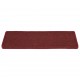 Laiptų kilimėliai, 15vnt., matinės raudonos spalvos, 65x21x4cm