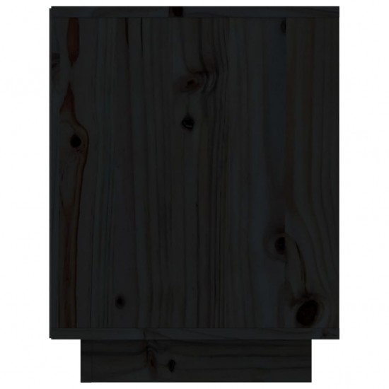 Spintelė batams, juoda, 60x34x45cm, pušies medienos masyvas