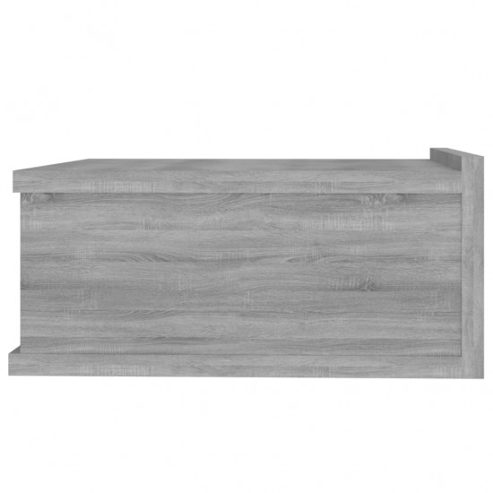 Pakabinamas naktinis staliukas, pilkas, 40x30x15cm, mediena