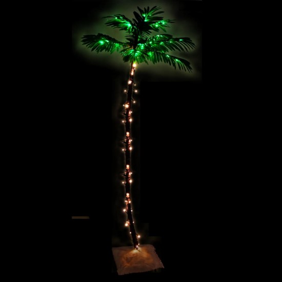 Palmė su 96 šiltomis baltomis LED lemputėmis, 180cm