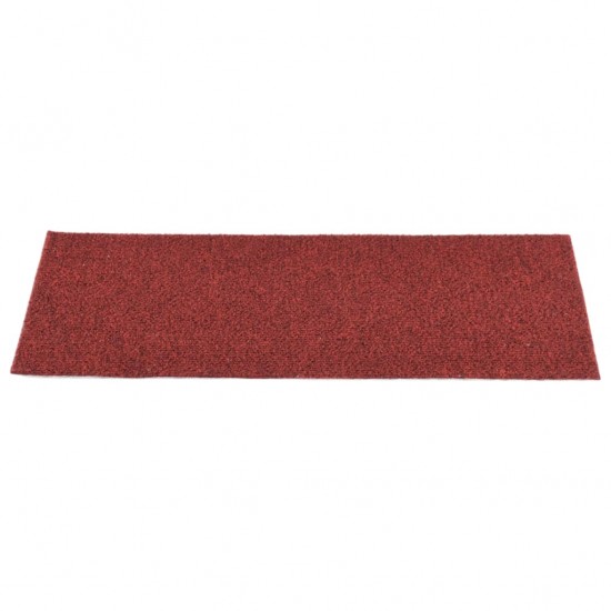 Lipnūs laiptų kilimėliai, 15vnt., raudoni, 60x25cm